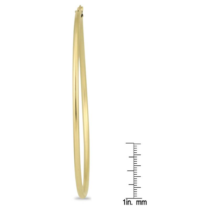 Designer Golden Bold look 2.3 inch diametre Hoop Earrings