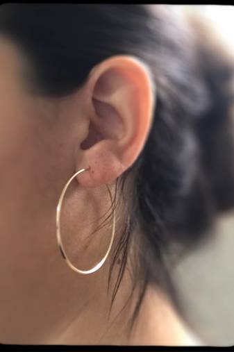 Designer Golden Bold look 2 inch diametre Hoop Earrings