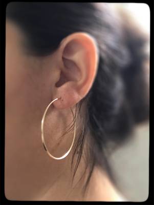 Designer Golden Bold look 2 inch diametre Hoop Earrings 1