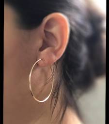 Designer Golden Bold look 2 inch diametre Hoop Earrings