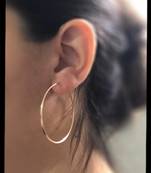 Designer Golden Bold look 2 inch diametre Hoop Earrings