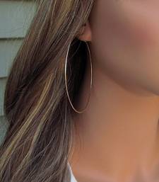 Designer Golden Bold look 2.3 inch diametre Hoop Earrings