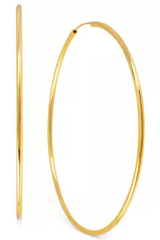 Designer Golden Bold look 2.3 inch diametre Hoop Earrings