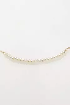 Designer fine quality smallest small fancy golden pearl necklace with 1 inch adjustment chain