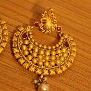 Temple Jewellery Matt Finish Earrings 2