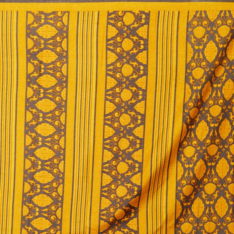 Jashn yellow botanic print art silk saree