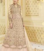 Light Pink Georgette Embroidered Semi Stitched Pakistani Salwar With Dupatta
