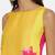 Yellow printed rayon cotton-kurtis