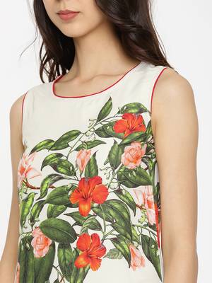 White printed rayon cotton-kurtis 2