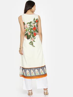 White printed rayon cotton-kurtis 4