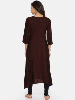 Brown  printed cotton-kurtis 4