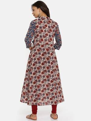 Brown  printed cotton-kurtis 4