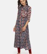 Indigo printed cotton-kurtis