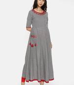 Blue  printed cotton-kurtis