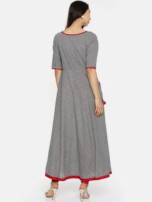 Blue  printed cotton-kurtis 4