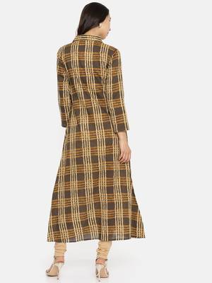 Brown  printed cotton-kurtis 4