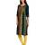 Aurelia Womens Green Straight Cotton Stitched Kurti