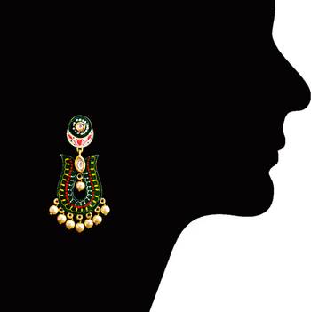 Green Pearl Earrings 3