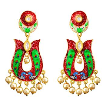 Red Pearl Earrings 1