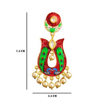 Red Pearl Earrings 2