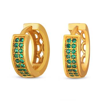 Green Cubic Zirconia (CZ)hoops 1