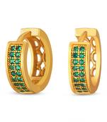 Green Cubic Zirconia (CZ)hoops