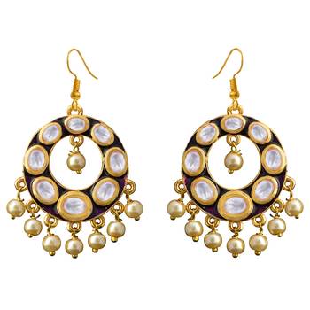 Purple Pearl Earrings 1