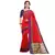 Red Woven Silk Blend Saree With Blouse