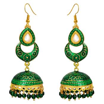 Green Pearl Earrings 1