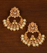 Pearls and Kundan Embellished Designer Dangler Earrings for Women