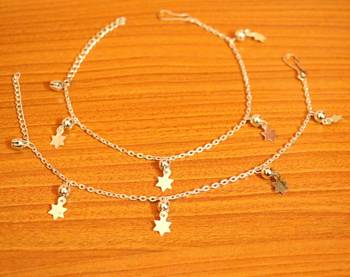 Silver Plated Star Anklets 1