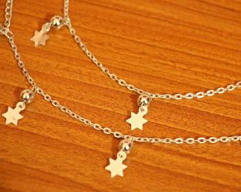 Silver Plated Star Anklets 2