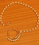 Gold Plated Small Piercing Bridal Nose Ring