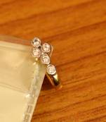 Diamond Look Gold Plated Nose Ring