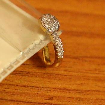 Diamond Look Gold Plated Pressable Nose Ring 2