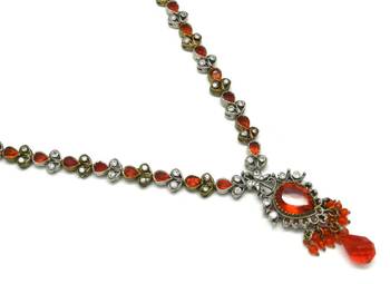 Victorian Necklace Decorated With American Diamond 3
