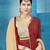 Maroon embroidered cotton silk salwar