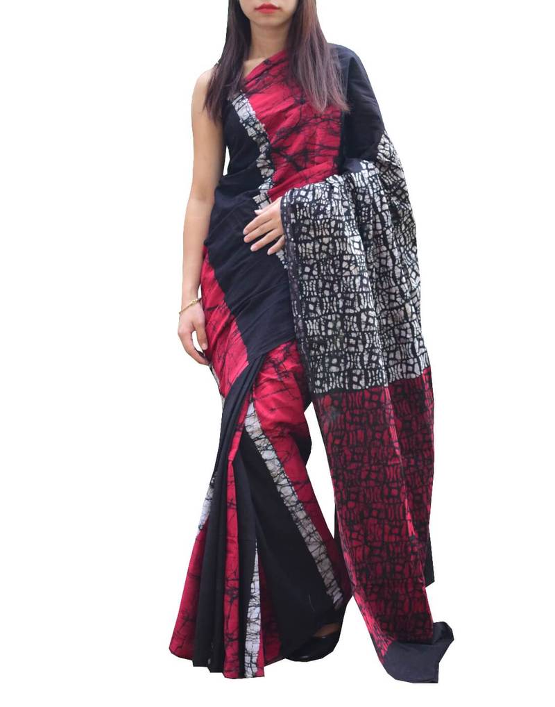 Batik Saree In Mul Cotton Pattern 3