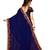 Blue embroidered pure georgette saree with blouse