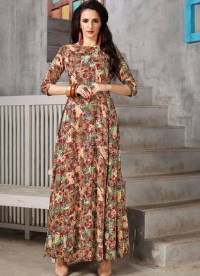 multicolor printed rayon stitched kurti 1