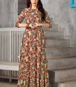 multicolor printed rayon stitched kurti