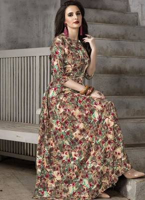 multicolor printed rayon stitched kurti 2