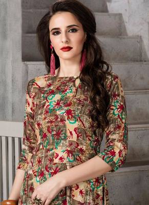 multicolor printed rayon stitched kurti 3