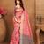 Light Pink colour Patola Heavy Banarasi Silk Saree with unstitched blouse