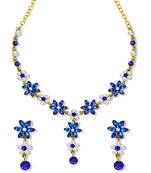 Blue crystal necklaces