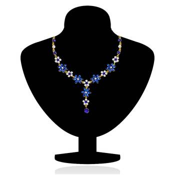 Blue crystal necklaces 2