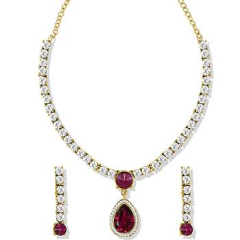 Red crystal necklaces 1