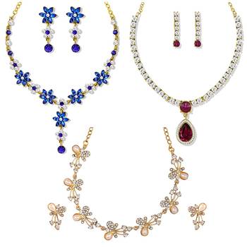 Multicolor crystal necklaces 1