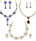 Multicolor crystal necklaces