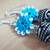 Crochet and German Silver Earrings